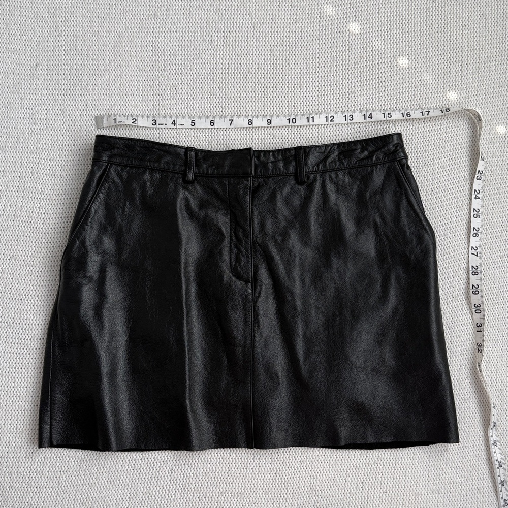 Wilson’s Genuine Leather Mini Skirt Black Size 12 - Picture 4 of 7